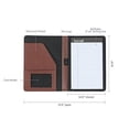 thumbnail image 2 of Samsill Contrast Stitch Leather Padfolio, 6 1/4w X 8 3/4h, Open Style, Brown, 2 of 8