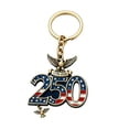 thumbnail image 2 of 250th Anniversary Keychain D, America 250 Merchandise USA Patriotic Car Accessory Gift 1776-2026 4th of July Memorial Day, 2 of 6