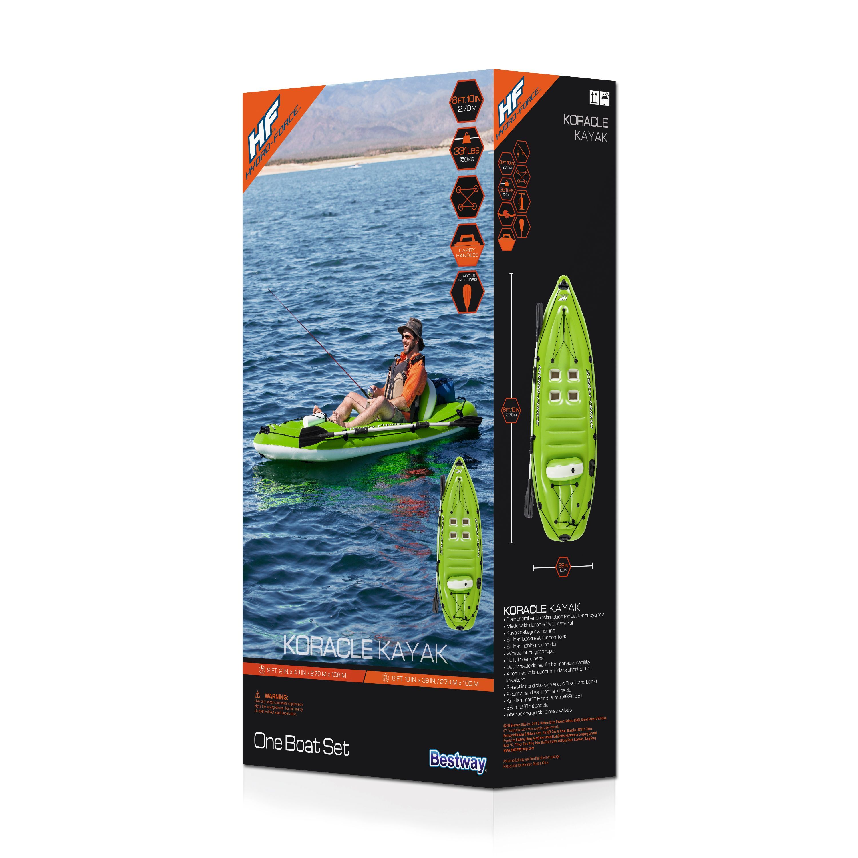 Bestway - Hydro-Force™ Koracle Inflatable Fishing Kayak Set - image 2 of 5