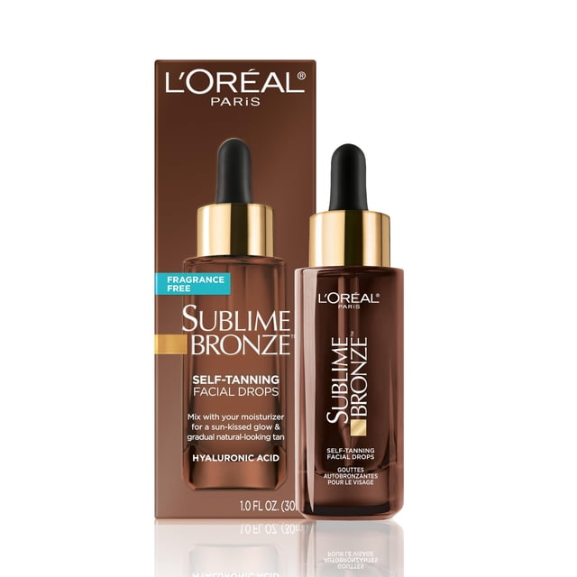 L'OREAL PARIS - Gotas Autobronceadoras Faciales con Ácido Hialurónico, 1 oz