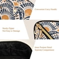 thumbnail image 5 of FORMRS Makeup Bag Travel Cosmetic Organizer for Women Fold Flat Zipper Pouch with Handle, Orange Art Pattern, 5 of 8