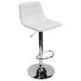 thumbnail image 3 of Best Master Mandy Faux Leather Adjustable Swivel Bar Stool in White (Set of 2), 3 of 4
