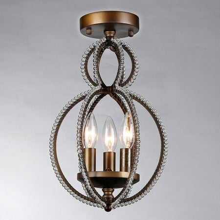 Outdoor Flush Mount Antique - Seraphina 3-light Antique Bronze 15-inch Flush Mount