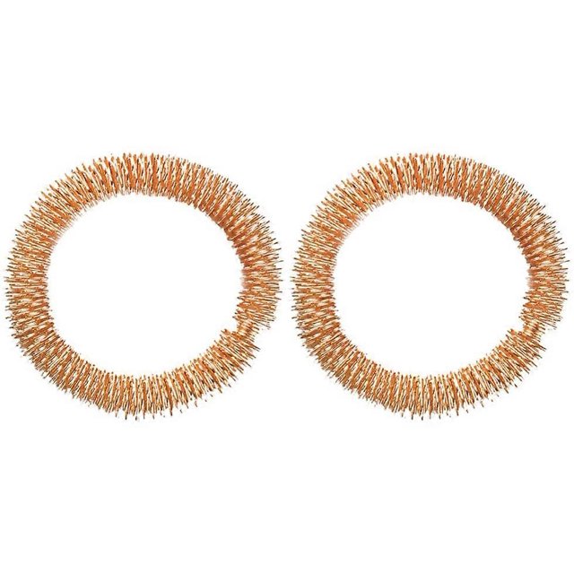 ZHAOCHENG piezas de pulsera masajeadora de presión de dedos de metal, adecuada para el dolor de masaje de dedos y muñecas de mano dorada