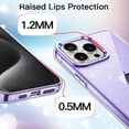 thumbnail image 4 of JETech Glitter Case for iPhone 15 Pro 6.1-Inch, Bling Sparkle Shockproof Phone Bumper Cover, Cute Sparkly for Women and Girls (Light Purple), 4 of 7