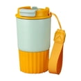 thumbnail image 1 of ¡Gran oferta! Taza aislada de acero inoxidable con cuerda de elevación, taza de acompañamiento para beber directamente montada en el coche, taza, taza de café octogonal, 1 of 2