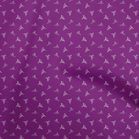 oneOone Georgette Viscose Purple Fabric Bird Diy Clothing Quilting Fabric Print Fabric By Yard 42 Inch Wide