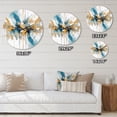 thumbnail image 4 of Designart "Elegance Teal Gold Fusion" Minimalism Oversized Wall Clock, 4 of 5