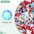 thumbnail image 3 of Uxcell 4-Pack Loose Sequins, 4 mm Round Cup Sequins Paillettes for DIY Projects/Sewing [AB Light Blue], 3 of 6