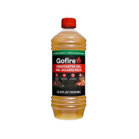 Gofire Easy to Use Ethanol Fire Gel Fire Starter. Features Clean-Burning, Odorless Fuel, Perfect for Charcoal Grills.  1 pack, 1000 ml