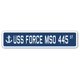 thumbnail image 1 of Uss Force Mso 445 Street Sign Us Navy Ship Veterano Marinero Regalo, 1 of 1