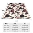 thumbnail image 3 of Sikiie Retro Red Black Roses Ultra-Soft Micro flannel Blanket Luxury All Seasons Warm Blanket for Bedding Sofa and Travel (4 sizes)-50"x40", 3 of 7