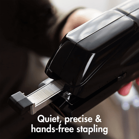 EcoElectronix EX-25 Automatic Electric Stapler - Battery Powered, 30 Sheet Capacity Heavy Duty Stapler, Quiet Operation & Jam-Free Staplers for Office, Black