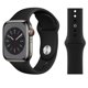 thumbnail image 1 of Correa de silicona para Apple Watch, pulsera de 44mm, 45mm, 49mm, 41mm, 40mm, 42mm, 38mm, 49mm, iwatch series Ultra 7 se 3 4 5 6 8, 1 of 4
