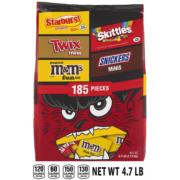 Halloween Candy Assortment Mix of Popular Brands 185 Pieces