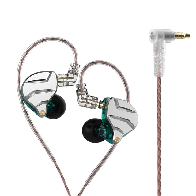 Cateissary Auriculares para teléfono con cable de 3,5 mm HiFi Universal Dynamic Auriculares para teléfono móvil Cable desmontable Auriculares Teléfono y Comunicación plata normal