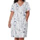 thumbnail image 3 of Vestido holgado con bolsillos y estampado floral de acuarela azul marino para mujer, vestidos largos con velo, 3 of 7