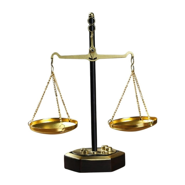 Scale Decor Balance Escala Organizador de joyas de joyas de joyería para exhibición de hierro para la oficina de la oficina Farming Abogados de 18cmx22.5cm
