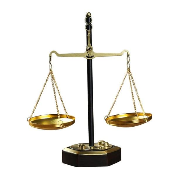 Báscula de Libra, soporte para joyas, bandeja de hierro para almacenamiento, decoración del hogar, balanza 18cmx22.5cm