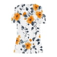 thumbnail image 2 of Craaazy Women's Casual Fitted V Neck Short Sleeve T-Shirt with Cold Shoulder Design and Eyelet Detail for Everyday Outfits Gifts, 2 of 5