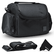 Well Padded Fitted Compact Medium DSLR Camera Case Bag w/ Zippered Pockets and Accessory Compartments for Canon EOS Rebel T8i T7 T7i T6i T6S T5i T5 T4i T3i SL1 EOS 90D 80D 0D 60D 7D 6D 5D 750D 700D