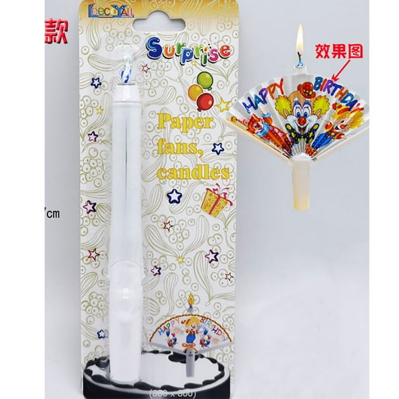 Fan Shaped Clown Birthday Candle Funny Children's Cake Decoration Cake Arrangement