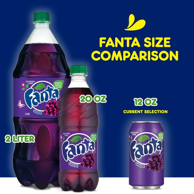 Fanta Grape Fruit Soda Pop, 12 fl oz, 12 Pack Cans 