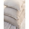 thumbnail image 6 of Natural Beige Fringe So Soft Linen Pillows 14x20 Down Alternative Insert, 6 of 12