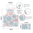 thumbnail image 7 of Blue and Pink Christmas Snowflake Apron-Garden Aprons for Women with Pockets-Cotton Linen Waterproof Kitchen Cooking Gardening Aprons Adjustable for Kitchen,Cooking,BBQ and Salon 32"x27", 7 of 7