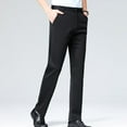 thumbnail image 6 of BiZtdJrK Mens Classic Suits Pants Wrinkle Free Formal Dress Pants Straight Fit Business Pants with Pockets Black XL, 6 of 9