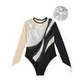thumbnail image 3 of Alvivi Kids Girls Gymnastics Leotard Shiny Rhinestone Long Sleeve Ballet Dance Bodysuit with Hair Band Silver 8, 3 of 5