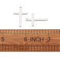 thumbnail image 3 of U8MO 100pcs 304 Stainless Steel Cross Pendants Smooth Mini Metal Charms Craft 25x16mm, 3 of 8