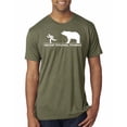 thumbnail image 2 of Wild Bobby Ancient Personal Trainers Funny Bear Chase Men Premium Tri Blend Tee, 2 of 6