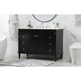 thumbnail image 2 of Elegant Decor Bennett 48" MDF Single Bathroom Vanity with Backsplash in Black, 2 of 8