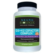 Vitamin D3 + K2 Cofactor Complex (10 000 IUs / 45 mcg) - 60 Capsules by Neurobiologix