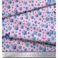 thumbnail image 3 of Soimoi Cotton Voile Fabric Butterfly & Flower Print Fabric by the Yard 42 Inch Wide, 3 of 3