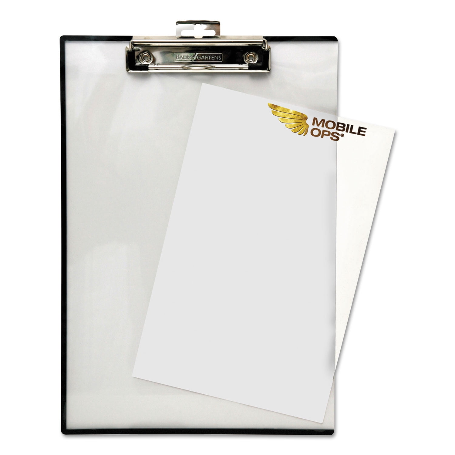 Mobile Ops® Quick Reference Clipboard, 1/2" Capacity, 8 1/2 x 11, Clear