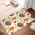 thumbnail image 5 of Xecao Thanksgiving Turkey print Flannel Mat: Non-slip, 16x24in. Ideal for kitchen, bedroom, bath & living room., 5 of 9