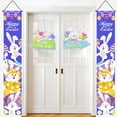 thumbnail image 4 of YaoZQ Festive Easter Egg Outdoor Door Sign, 1 Pack, Weatherproof Hanging Couplets for Holiday, Vertical Front Porch Decor, Spring Celebration Party Background, 11.8 x 70.9 Inch, 4 of 6