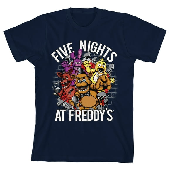 Five Nights at Freddy's Favorite Characters Youth Black Short Sleeve Tee-XL