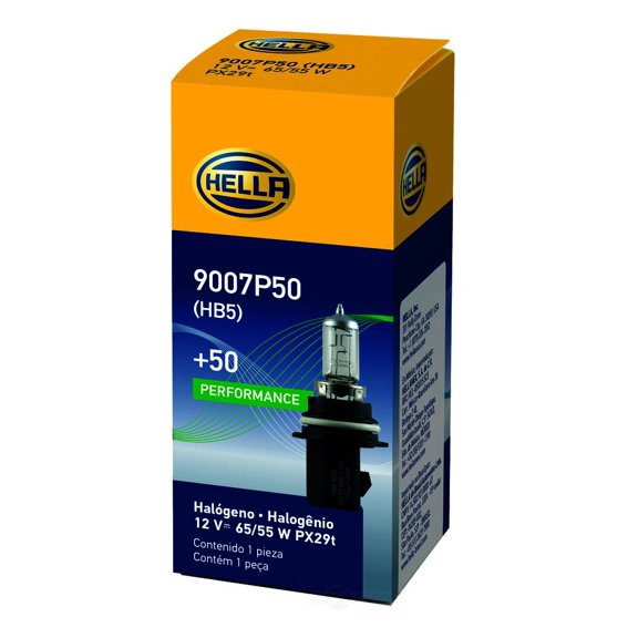 Hella 9007P50 Performance Halogen Bulb. Up to 50% brighter compared to HELLA Standard