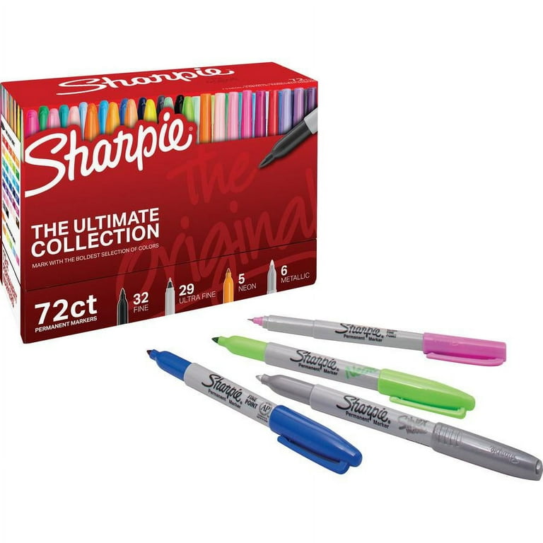 Sharpie The Ultimate Collection Permanent Markers, Assorted Tips, Assorted  Colors, 72/Pack (1983254)