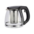 thumbnail image 1 of Shisuyan 1100ML Household Glass Teapot Heat Resistant Glass Teapot Borosilicate Teapot with Stainless Steel Infuser Tea Maker Set(Black）, 1 of 8