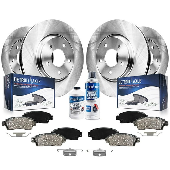 Detroit Axle - Brake Kit for 2007-2013 BMW 328i 09-13 328i xDrive 13-15 X1 Replacement 12.3" Front & 11.81" Rear Disc Brake Rotors Ceramic Brakes Pads