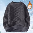 thumbnail image 2 of Comdrip Pullover Sweaters for Women, Womens Winter Oversized Cable Knit Crewneck Sweaters Chunky Pullover Loose Outfits Long Sleeve Pullovers Sweaters for Women 2025 Grey 2XL, 2 of 5