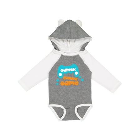 

Inktastic Gamer Gonna Game Joystick Joypad - Orange Blue Gift Baby Boy or Baby Girl Long Sleeve Bodysuit