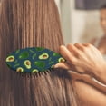 thumbnail image 4 of Avocado Print Detangling Brush - Gentle on Sensitive Scalps, Perfect for Kids & Adults, No-Pull Bristles, 4 of 5