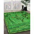 thumbnail image 3 of Ahgly Company Machine Washable Indoor Round Transitional Deep Emerald Green Area Rugs, 3' Round, 3 of 7