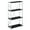 Black+Silver#3, variant on Black and Chrome 4-Tier Bookshelf, 24.5" Wide Modern Bookcase with X-Shaped Frame for Living Room, Office or Bedroom Storage