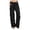 Black*, variant on Women's Pants Straight Leg Solid Color Casual Comfortable Stretch Plus Size Bottoms Everyday Wear with Pockets Drawstring Chic Holiday Trousers